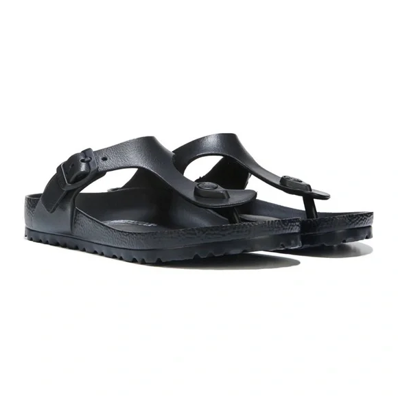 Birkenstock Size 37 Gizeh Essentials EVA in Black Thong Footbed Sandal - Picture 1 of 13